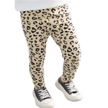 Deti Leopard Tlač Nohavice Gumička Legíny Ležérne Oblečenie Dievčatá