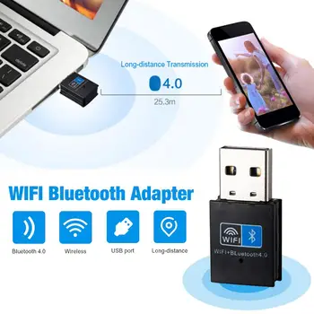 USB WiFi Adaptér 2,4 GHz WiFi Anténa Bezdrôtovej Sieťovej Karty Prijímač Wifi Dongle Adaptér Bluetooth pre systém Windows XP/Vista/7/8/10
