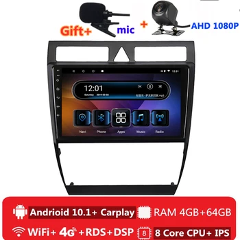 2 din 8 core android 10 autorádia auto stereo pre Audi A6 C5 1997-2004 S6 2 1999-2004 RS6 navigácia GPS, DVD Multimediálny Prehrávač