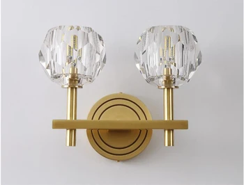 Moderné medi crystal nástenné svietidlo obývacia izba, spálňa, nočné lampy, Nordic luxusné LED nástenné svietidlo