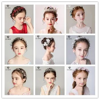 CC deti módne šperky hairbands tiaras a koruny, party doplnky do vlasov pre dievčatá narodeniny handmade jemné diy MA06