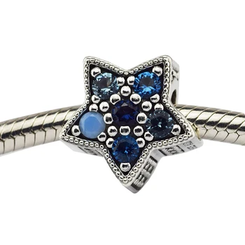 Hodí Pandora Náramok Skutočné 925 Sterling Silver Bright Star Charms Korálky pre Šperky Robiť Strany Darček pre Ženy kralen