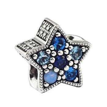 Hodí Pandora Náramok Skutočné 925 Sterling Silver Bright Star Charms Korálky pre Šperky Robiť Strany Darček pre Ženy kralen