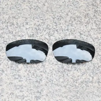 E. O. S Polarizované Rozšírené Náhradné Šošovky pre Oakley Split Bunda slnečné Okuliare - Black Chrome Polarizované Zrkadlo