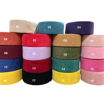 19colors k dispozícii 75mm liston Velvet Menčester textílie páse s nástrojmi
