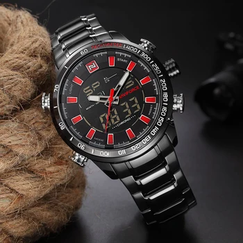 NAVIFORCE Luxusné Značky Hodiniek Mužov Šport Vojenské Quartz náramkové hodinky Vodeodolné, z Nehrdzavejúcej Ocele pánske Hodinky Relogio Masculino