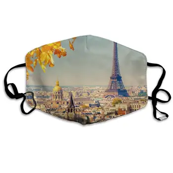 Francúzsko, Paríž, Eiffelova Veža Unisex Maska Krytý Vonkajší Cyklistika, Camping Cestovné Vetru, Slnku, Anti Masku proti Prachu s Nastaviteľným Ústa