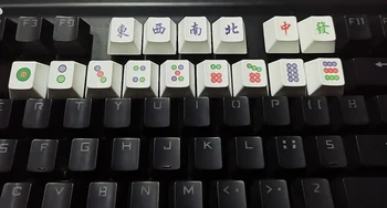 15 Ks Pbt Keycaps Sublimačná Mechanické Klávesnice Čiapky Sparrow Mahjong Zatienenie Svetla Keycap Nastaviť R4 Profil Nový Príchod