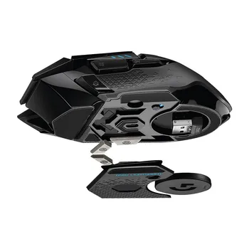 Logitech G502 Hrdina Bezdrôtové Nabíjanie Myši RGB 16000DPI Black Gaming Mouse GPW Powerpla Bez rámčeka