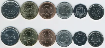 Sada 6 Libanon Mince Úplne Nový Autentické a Originálne Zberateľské Mince UNC