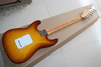 Elektrická gitara pôvodné vlastné slnko farba Javor hmatníkom, doprava zadarmo, na mieru