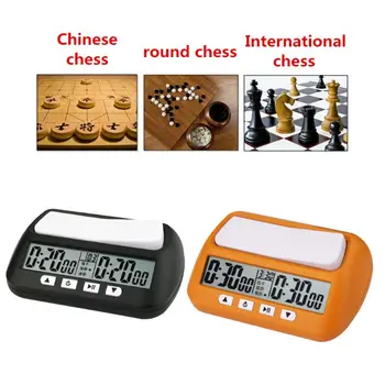 Profesionálny Šachový Hodiny Kompaktné Digitálne Hodinky Počítať Až Časovač Elektronickej Dosková Hra Bonus Súťaže Hodinu Meter
