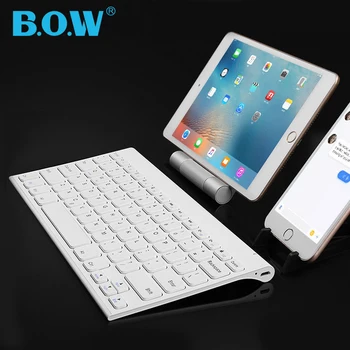 B. O. W 78 Podsvietenie Tlačidiel Slim Bezdrôtová klávesnica, Matný Kov Nabíjateľná Klávesnicou pre Tablety,Počítače a Smartphony