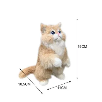 Simulačný Model Hračky Realistické Roztomilý Simulácia Plnené Plyšové Biele Perzské Mačky, Hračky Tabuľka Dekor Deti Chlapcov Vianočné Darčeky