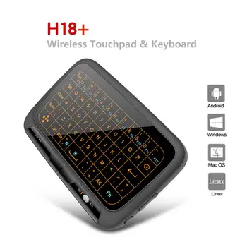 Mini 2.4 G Bezdrôtový H18 Podsvietenia Klávesnice na Dotykovom Vzduchu Myši IČ Nakláňať Diaľkové Ovládanie Pre BOX Smart TV Android IOS Windows