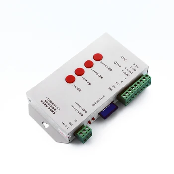 SD Karta Pixel Radič WS2801 WS2811 WS2812B LPD6803 LED 2048 Pixelov Radič DC5~24V T-1000S Pásy Svetlo RGB Controler