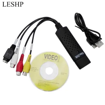Nový Príchod USB 2.0 Easycap Zachytiť 4 Kanálový Video, TV, DVD, VHS Audio Capture Karty Adaptéra TV Video DVR
