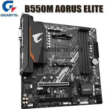 Pätica AM4 Gigabyte B550M AORUS ELITE Doska PCI-E 4.0 DDR4 4733(O. C.)MHz Ploche B550 Placa-Mae AM4 128GB M. 2 Micro ATX