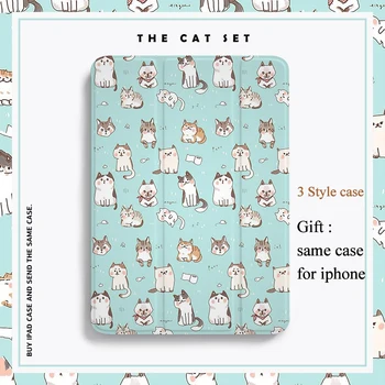 Cat Kitten Smart Cover Pre iPad Pro 9.7 6. 7. 11 vzduchu 4 10.9 10.5 12.9 10.2 Mini4 5 2019 Prípad Tabletu s alebo bez držiak ceruzky