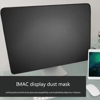 Black Prachotesný Kryt PU Kožený Ochranný obal pre Apple iMac 21/27