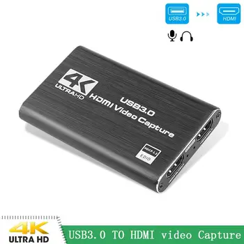 4K HDMI Hra Zachytiť Kartu USB3.0 1080P Zachytiť Kartu Zariadenie pre Vysielanie Živého Vysielania Nahrávanie Videa Pre Počítač, Notebook