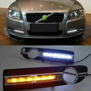 2 ks Auto LED DRL Svetlá pre Denné svietenie Beží Lampa Pre Volvo S80 S80L 2007 2008 2009 2010 2011 2012 2013