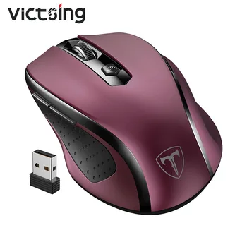 VicTsing MM057 2.4 G Bezdrôtová Myš pre Prenosné Mobilné Optická Myš s 6 Tlačidlami 5 Nastaviteľné DPI Úrovne pre Notebook PC Prenosný počítač