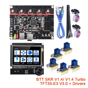 BIGTREETECH SKR V1.4 Turbo TFT35 E3 V3.0 Dotykový Displej 32 Bit Control Board 3D Tlačiarne Diely TMC2208 TMC2209 UART Ovládače MINI E3