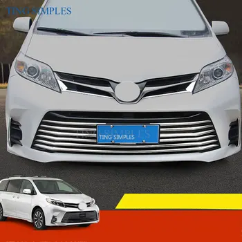 ABS CHROME Mid-net sklon pásu predného nárazníka dekoratívne hmlové svietidlo úpravy špeciálne príslušenstvo Pre Toyota Sienna 2018 2019 2020