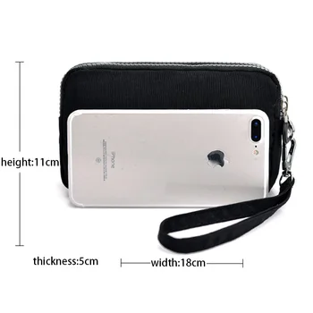 Móda Ženy vodeodolného Nylonu Zips Mobilné Peňaženky Dlho Kabelka Tri Vrstvy Peňaženku, Mobilný Telefón Ochranu Taška pre iPhone Xiao