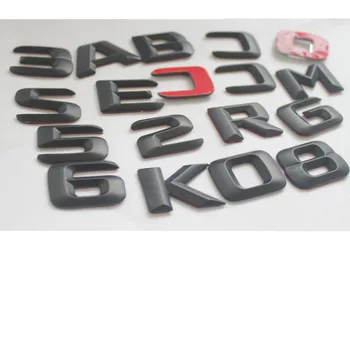 Ostrý 3D Čierny Kufor Blatník Písmená Odznak Znak pre Mercedes Benz GLK350 GLK200 GLK220 GLK300 GLK63 V8 BITURBO AMG 4MATIC
