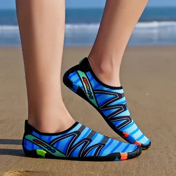 2020 Muži Ženy Pláže, Letné Vonkajšie Detské Topánky Plávanie Papuče Na Surfovanie Rýchle Sušenie Aqua Topánky Pokožky Pruhované Ponožky Topánky Vody