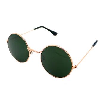 Slnečné okuliare Hippie Retro Kolo Muž, Žena, UV 400 tmavo zelená