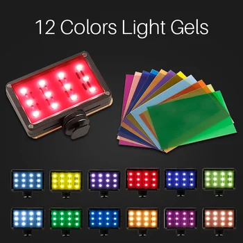 ULANZI Mini LED Video Svetlo na Kameru Pocket Photo Light s Filtrami Farebné Gély pre DSLR Fotoaparát 3-Os Gimbals