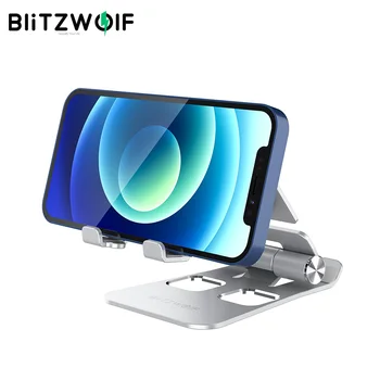 BlitzWolf BW-TS4 3 v 1 Tablete/Telefón Kovový Držiak na Prenosné Skladacie Stolový Stojan Tabletu, Mobilného Telefónu Držiak pre Živé Vysielanie