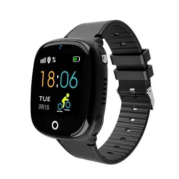 ABGN Hot-Deti Anti-Stratil Gps Tracker Smart Hodinky Sos Volanie Bezpečné Náramkové hodinky Vodotesné Hw11 Čierna