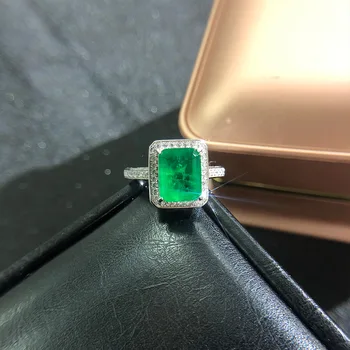 Wong Dážď Vintage 925 Sterling Silver Emerald Diamantov, Drahých Kameňov, Svadobné Zásnubný Prsteň Jemné Šperky Veľkoobchod Drop Shipping