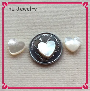 100KS/Lot 10 MM biele Srdce Tvar Shell Perly Pre DIY Šperky Srdce Shell Perly s bočným otvorom