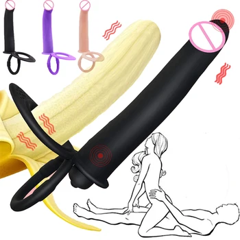 Double Penetrácia Dospelých Popruh Na Hračky Análny Plug Vibrátor Sexuálne Hračky Pre Lesbické Páry Masturbator Stimulátor Klitorisu Sex Shop