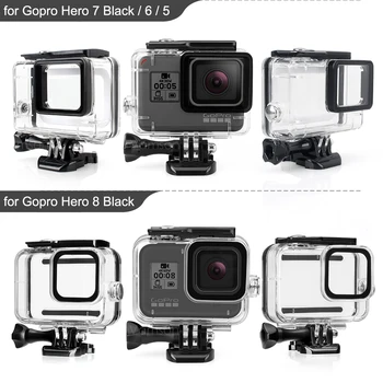 Vamson pre Gopro Hero 8 7 6 5 Black 45M Podvodné Vodotesné puzdro Fotoaparátu Potápanie Bývanie Mount pre GoPro Príslušenstvom VP630
