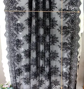 1 Kus=1.5*3 M šírka 1,5 m, dĺžka 3 metre rias chantilly čipky tkaniny! Kvalitné svadobné textílie