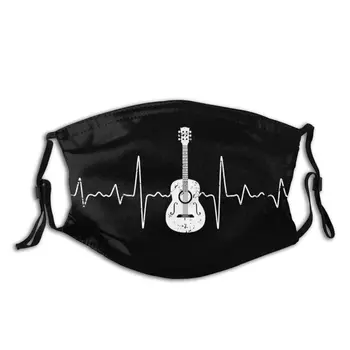 Tep Gitara Non Jednorazové Úst Tvár Masku s filtrom Vetru, Prachu Dôkaz Strmeň ochranný Kryt Respirátor pre Dospelých