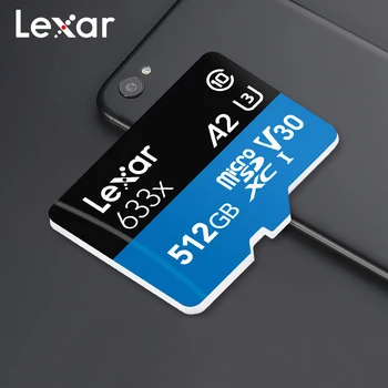 Lexar 633x 32Gb U1 Class10 microSDXC/SDHC microsd karta 64 g 128g 256g U3 Pamäťovú Kartu 512g pre akciu, fotoaparát/smartphone/tablet pc