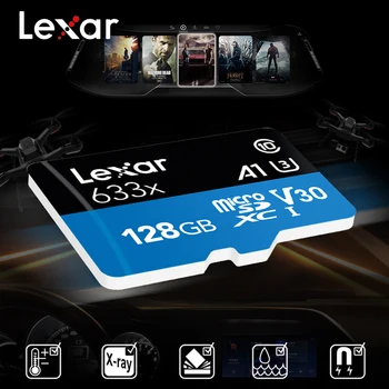Lexar 633x 32Gb U1 Class10 microSDXC/SDHC microsd karta 64 g 128g 256g U3 Pamäťovú Kartu 512g pre akciu, fotoaparát/smartphone/tablet pc