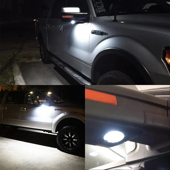 AUXITO 2x 6000K-Biele LED, Bočné Zrkadlo Puddle Svetlo Canbus Žiadne Chybové pre Ford Taurus Expedície Okraji F150 Flex SVT Raptor Explorer