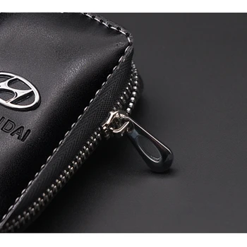 Módne Kožené Auto Kľúčom Key Taška Multi Funkcia Peňaženky Prípade Pre Hyundai Santa Fe Atos Galloper XG Kupé FX2.0 I30 Ix35 I40