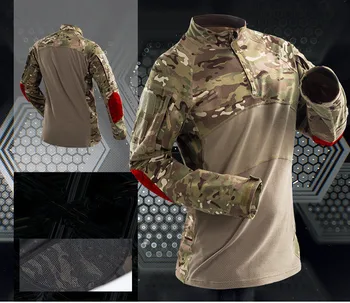 Taktické Kamufláž Vojenskú Uniformu Šaty, Oblek Mužov US Army oblečenie Vojenské Bojové Tričko + Cargo Nohavice Špeciálne Sily Vyhovuje
