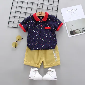 2020 lete chlapec oblečenie baby boy Sady deti klope T-shirt + šortky 2 kusy deti obleky, oblečenie