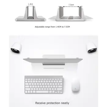 Prenosné Hliníkovej Zliatiny Stôl Laptop Základne Držiaka Vertikálne Nastaviteľné Notebook PC Tablet Postaviť Stenu Podpora držiaka