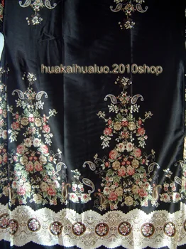 Doprava Zadarmo!Čierne Čínske ženské Hodváb, Ručne Vyrobené Maľované Kaftan Šaty, Šaty S Pásu Voľný Veľkosť 3 Farby WR007
